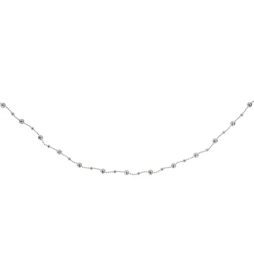 Northlight 15' Shiny Silver Mirrored Disco Ball Beaded Christmas Garland, Unlit 4 Northlight 15' Shiny Silver Mirrored Disco Ball Beaded Christmas Garland, Unlit - Image 4