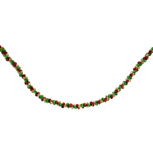 Northlight 5' Green, Gold And Red Jingle Bell Christmas Garland, Unlit 5 Northlight 5' Green, Gold And Red Jingle Bell Christmas Garland, Unlit - Image 5