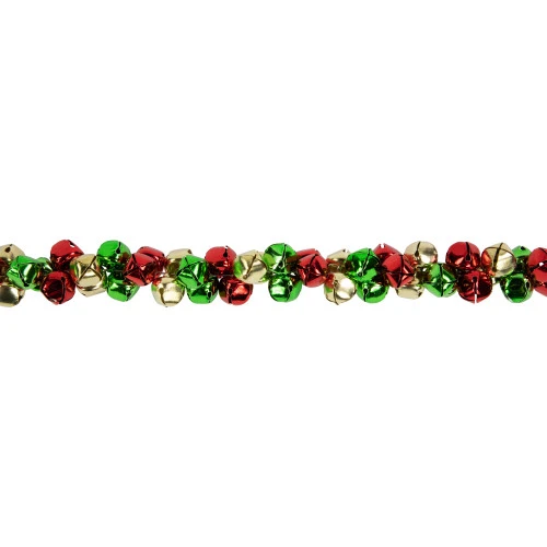 Northlight 5' Green, Gold And Red Jingle Bell Christmas Garland, Unlit 7 Northlight 5' Green, Gold And Red Jingle Bell Christmas Garland, Unlit - Image 7