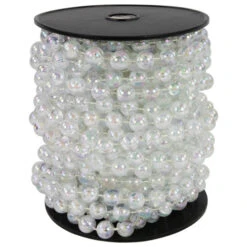 Northlight 33' X .5" Clear Iridescent Beaded Artificial Christmas Garland, Unlit