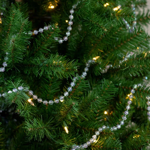Northlight 33' X .5" Clear Iridescent Beaded Artificial Christmas Garland, Unlit 3 Northlight 33' X .5" Clear Iridescent Beaded Artificial Christmas Garland, Unlit - Image 3