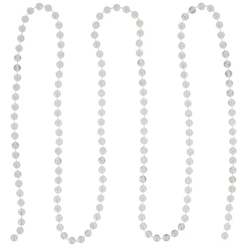 Northlight 33' X .5" Clear Iridescent Beaded Artificial Christmas Garland, Unlit 5 Northlight 33' X .5" Clear Iridescent Beaded Artificial Christmas Garland, Unlit - Image 5