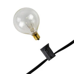 G50 Globe Christmas Light Set - Clear - 9' Black Wire -10ct -Northlight Sale Store northlight ys90318 02 92242.1716497918