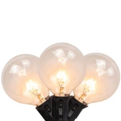 G50 Globe Christmas Light Set - Clear - 9' Black Wire -10ct -Northlight Sale Store northlight ys90318 combined 99349.1716497918