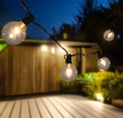 G50 Globe Christmas Light Set - Clear - 9' Black Wire -10ct -Northlight Sale Store northlight ys90318 styled 02 21406.1716497918