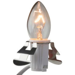 Northlight Christmas Village Replacement C7 Single Light Cord, 6' White Wire