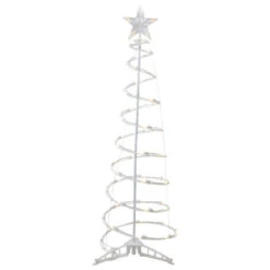 Northlight LED Lighted Spiral Cone Tree Outdoor Christmas Decoration - 4' - Warm White Lights