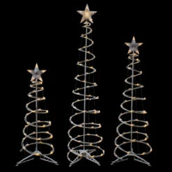 Northlight Set Of 3 LED Lighted Warm White Outdoor Spiral Christmas Cone Trees 3', 4', And 6' 6 Northlight Set Of 3 LED Lighted Warm White Outdoor Spiral Christmas Cone Trees 3', 4', And 6' -Northlight Sale Store northlight ys92339 2 88797.1637843753