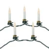 10ct Flickering LED Clip On Candle Christmas Lights, 7' Green Wire