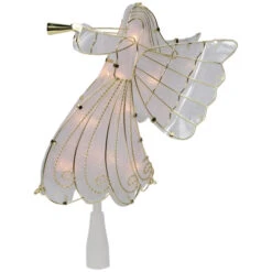 Northlight 10" Gold Angel Tree Topper, Warm White Lights -Northlight Sale Store northlight ys99374 2 80819.1682684291