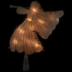 Northlight 10" Gold Angel Tree Topper, Warm White Lights -Northlight Sale Store northlight ys99374 onblack 21377.1682684291