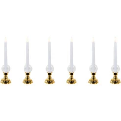 Northlight Christmas Candle Lamps With Remote And Timer - 10" - White - Set Of 6