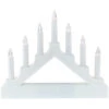 Northlight LED Lighted Christmas Candelabra Bridge - White Base - 13"