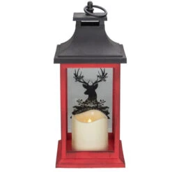 Northlight LED Candle With Deer "Merry Christmas" Lantern - 12" - Red And Black 7 Northlight LED Candle With Deer "Merry Christmas" Lantern - 12" - Red And Black -Northlight Sale Store northlight yw90664 3 sample 61472.1603850562