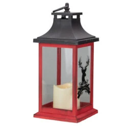 Northlight LED Candle With Deer "Merry Christmas" Lantern - 12" - Red And Black 8 Northlight LED Candle With Deer "Merry Christmas" Lantern - 12" - Red And Black -Northlight Sale Store northlight yw90664 4 sample 10624.1603850562