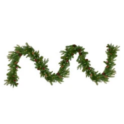 Northlight Real Touch™? Pre-Lit Mixed Winter Berry Pine Artificial Christmas Garland - 9' X 12" - Clear Lights