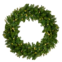 Northlight Pre-Lit Northern Pine Artificial Christmas Wreath - 36" - Warm White LED Lights