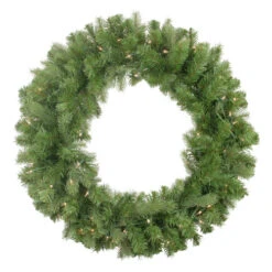Northlight Real Touch™? Pre-Lit Noble Fir Artificial Christmas Wreath - 30" - Clear Lights