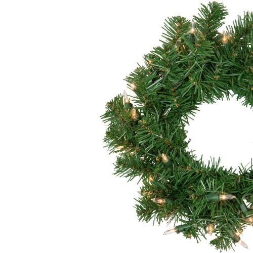 Northlight Pre-Lit Deluxe Dorchester Pine Artificial Christmas Wreath, 12-Inch, Clear Lights 2 Northlight Pre-Lit Deluxe Dorchester Pine Artificial Christmas Wreath, 12-Inch, Clear Lights - Image 2