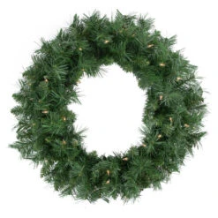 Northlight Pre-lit Chatham Pine Artificial Christmas Wreath, 24-Inch, Clear Lights