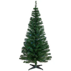 Northlight 6' Multi-Color Fiber Optic Pine Christmas Tree