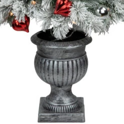 Northlight Pre-Lit Potted Snowy Bristle Pine Artificial Christmas Tree Clear Lights - 5' -Northlight Sale Store northlight z95346 02 84413.1694793082
