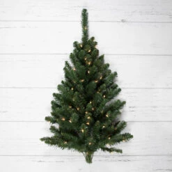 Northlight 3' Pre-Lit Buffalo Fir Artificial Christmas Wall Or Door Tree, Clear AlwaysLit Lights -Northlight Sale Store northlight z99724 woodfloors 31932.1691160924