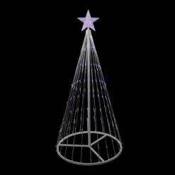 Northlight LED Lighted Show Cone Christmas Tree With Star Outdoor Decoration - 4' - Purple 5 Northlight LED Lighted Show Cone Christmas Tree With Star Outdoor Decoration - 4' - Purple -Northlight Sale Store northlight zg15643 03 63583.1600132644
