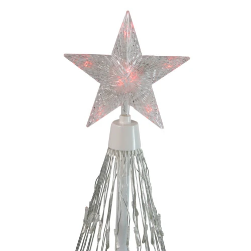 Northlight LED Lighted Show Cone Tree With Star Outdoor Christmas Decoration - 4' - Red Lights 3 Northlight LED Lighted Show Cone Tree With Star Outdoor Christmas Decoration - 4' - Red Lights - Image 3