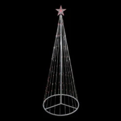 Northlight LED Lighted Show Cone Christmas Tree Outdoor Decoration - 6' - Red Lights