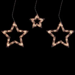 Northlight 6ct Clear Star Shaped Icicle Christmas Lights - 9 Ft White Wire