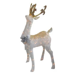 Northlight Lighted Standing Buck Outdoor Christmas Decoration - 48" - Warm White Lights