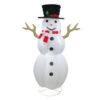 Northlight 6' Pre-Lit Chenille Swirl Large Snowman With Top Hat Christmas Outdoor Decoration