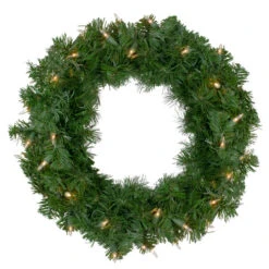 Northlight Deluxe Windsor Pine Artificial Christmas Wreath - 16" - Clear Lights