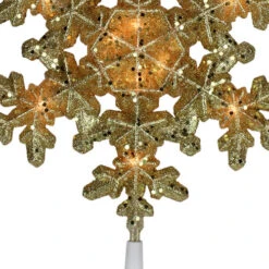 Northlight 9" Pre-Lit Gold Snowflake Christmas Tree Topper - Clear Lights -Northlight Sale Store northlightha87088 38240.1636546648