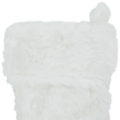 19" White Plush Christmas Stocking -Northlight Sale Store northlught 510008go white 2 82802.1671008538