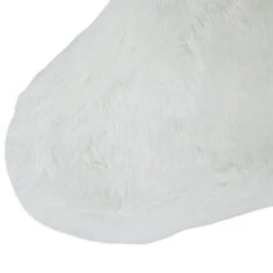 19" White Plush Christmas Stocking -Northlight Sale Store northlught 510008go white 3 62788.1671008538