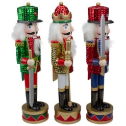 Set Of 3 Red Sequin Jacket Wooden Christmas Nutcrackers 14.25" -Northlight Sale Store nutcrackerfactory 97166 1updated 11883.1628695518