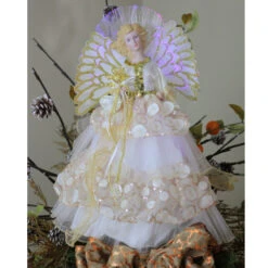 Northlight 16" White And Gold Lighted Angel Sequined Gown Christmas Tree Topper -Northlight Sale Store oucmilxagfcynnrljunufgfsasiwvfza 89889.1665611931