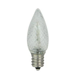 Sienna Pack Of 4 Faceted Transparent Cool White LED C7 Christmas Replacement Bulbs