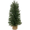 Northlight 18" Traditional Scottsdale Mini Pine Artificial Christmas Tree With Burlap, Unlit