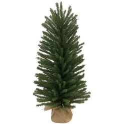 Northlight 18" Traditional Scottsdale Mini Pine Artificial Christmas Tree With Burlap, Unlit