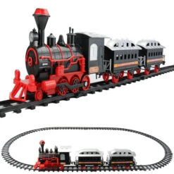 Northlight 13-Piece Red And Black Battery Operated Lighted And Animated Train Set With Sound 6 Northlight 13-Piece Red And Black Battery Operated Lighted And Animated Train Set With Sound -Northlight Sale Store tc68exwtrmdh3tnukzwocw8svoomlryt 46236.1588870087