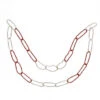 Northlight 36" Red And Silver Round Loops Christmas Chain Garland - Unlit