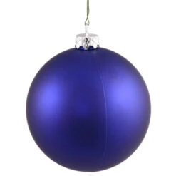 Matte Cobalt Blue Shatterproof Christmas Ball Ornament 2.75" (70mm) - Pack Of 12