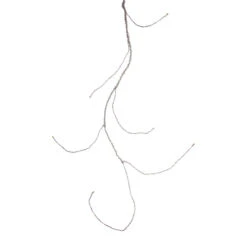 36 Purple LED Angel Tear Drop Branch Christmas Lights - 4.3 Ft Silver And Bronze Wire