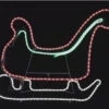 25" Red And Green LED Lighted Sleigh Silhouette Christmas Outdoor Decor