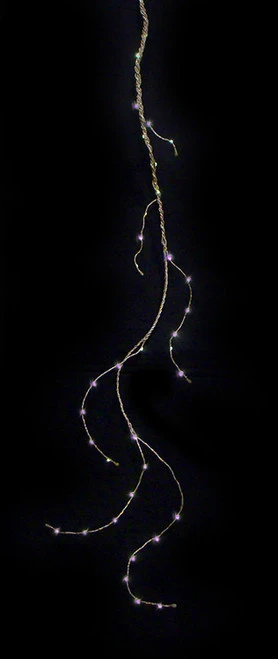 36 Purple LED Angel Tear Drop Branch Christmas Lights - 4.3 Ft Silver And Bronze Wire 3 36 Purple LED Angel Tear Drop Branch Christmas Lights - 4.3 Ft Silver And Bronze Wire - Image 3