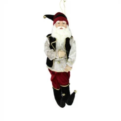 Northlight Whimsical Poseable Elf With Jingle Bells Hanging Christmas Figure - 22"