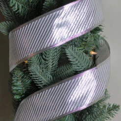 Northlight Shiny Silver Diagonal Striped Wired Christmas Craft Ribbon 2.5" X 10 Yards -Northlight Sale Store wddgok7hcby357rviejisnol6yatb2oa 41809.1588869951